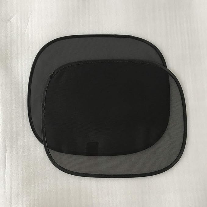 Wakauto 4pcs Car Window Sunshade Static Cling Shade for Back Seat Uv Protection and Sun Compatible Vehicles Black