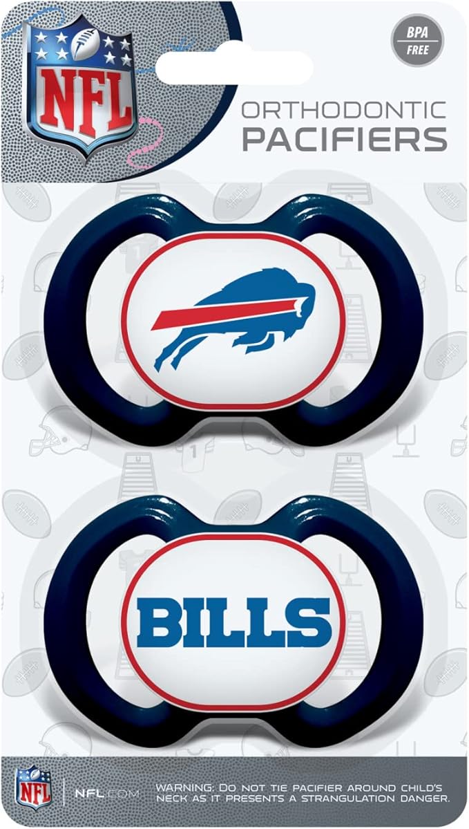 Baby Fanatic Pacifier 2-Pack - NFL Buffalo Bills - Officially Licensed League Gear