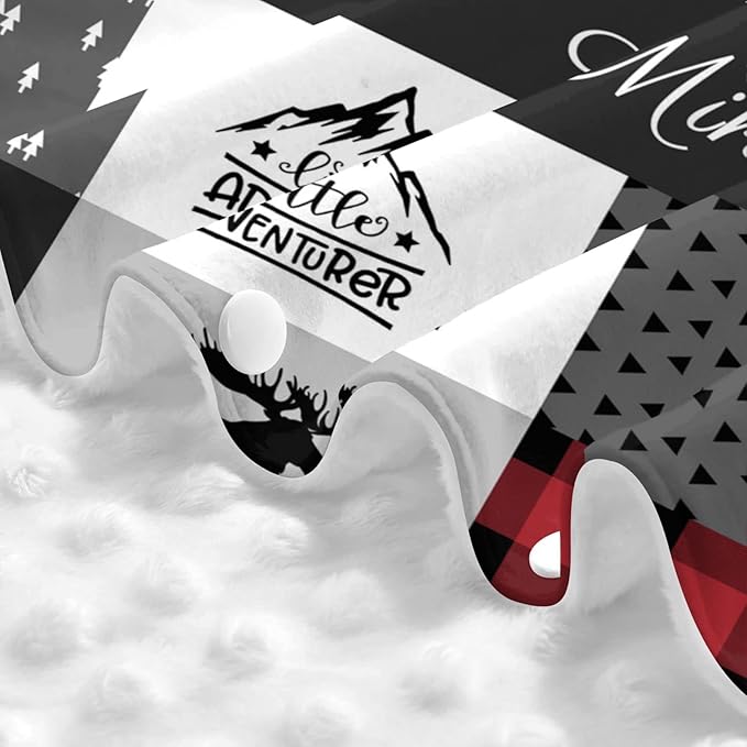 Personalized Woodland Deer Baby Car Seat Canopy for Babies with Name, Custom Red Baby Car Seat Covers for Boys and Girls, Opening Minky Nursing Breastfeeding Cover Infant Carseat Canopies for Newborn