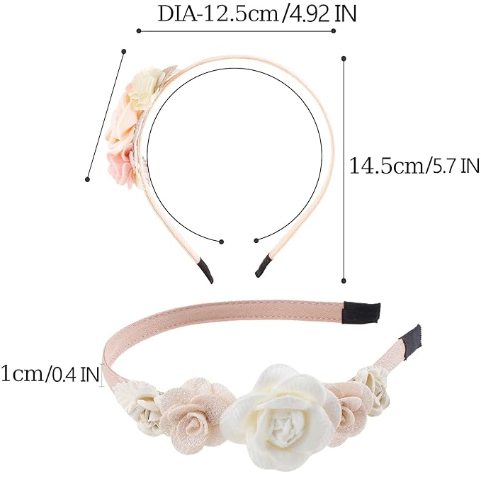 FGSS Floral Hairband Headbands - for Girls Toddlers Kids Plastic Flower Hair Accessories 2 Pack