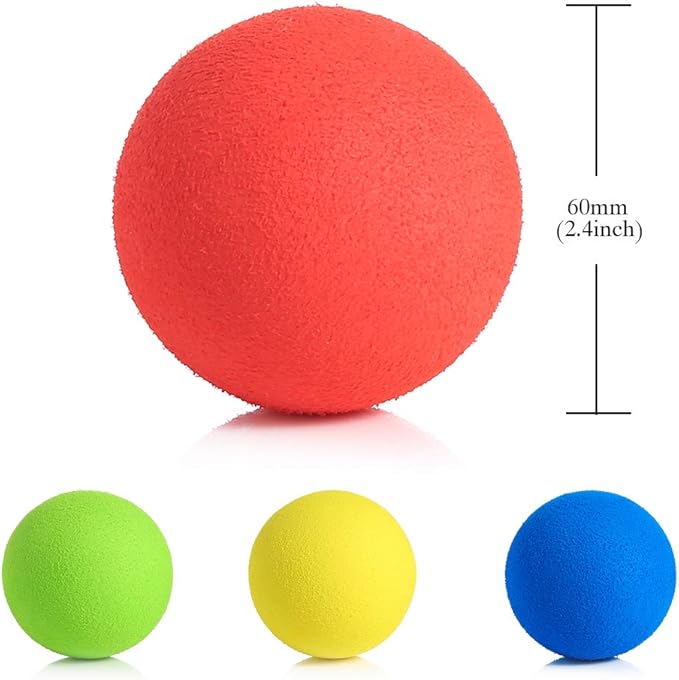 Pllieay 2.4 Inch Soft Foam Balls, Lightweight Mini Indoor Toys Play Balls for Safe Fun, Birthday Party for Boys and Girls