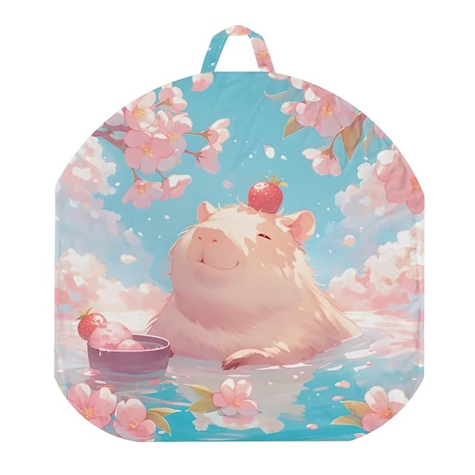 Cherry Floral and Capybara Newborn Lounger Cover Removable Cover Ultra Soft Comfortable Lounger Slipcover Protector Cover for Infant Lounger Pillow Easy to Use and Dustptoof