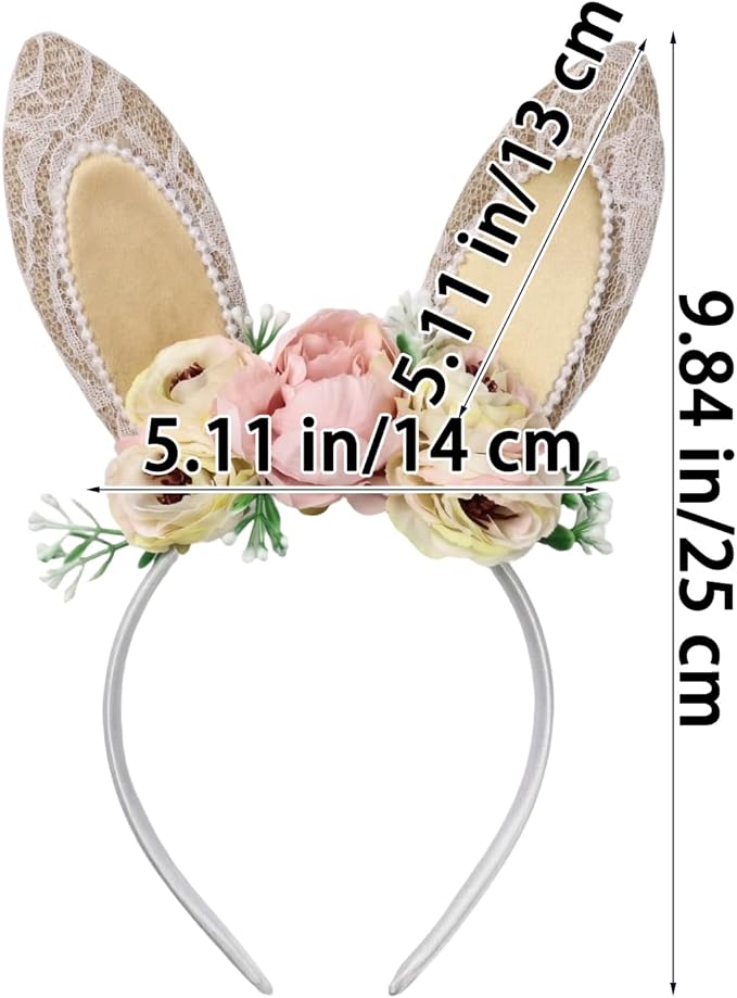 Children Easter Bunny Ears Headband Long Ear Hairband for Baby Girls Infant Toddlers Kids