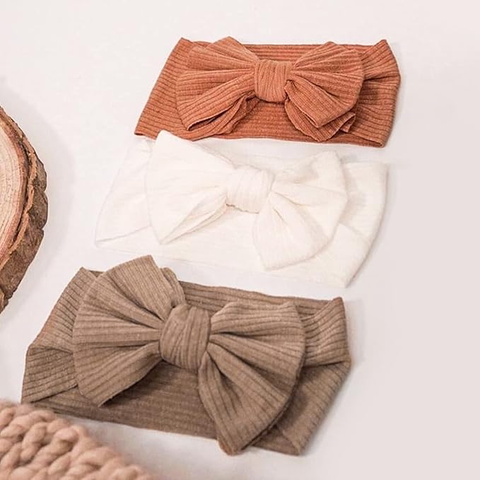 Niceye Baby Girls Headbands with Bows Handmade Hair Accessories Stretchy Hairbands for Newborn Infant Toddler