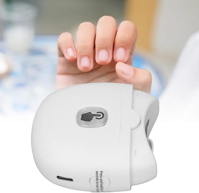 Electric Automatic Nail Clipper Rechargeable Intelligent Safety Nail Trimmer for Baby Adults (White)