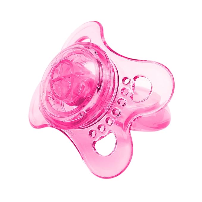 LittleForBig Bigshield Generation-3 Big Sized Pacifier Candy Gloss 2 Paci Pack - Pink and Green