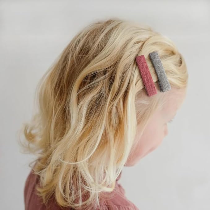 Cherssy Hair Clips for Girls' Fine Hair, 20Pcs Solid Colors Fully Lined Alligator Clips for Toddlers Kids School Age Girls, Handmade Hair Accessories and Barrettes