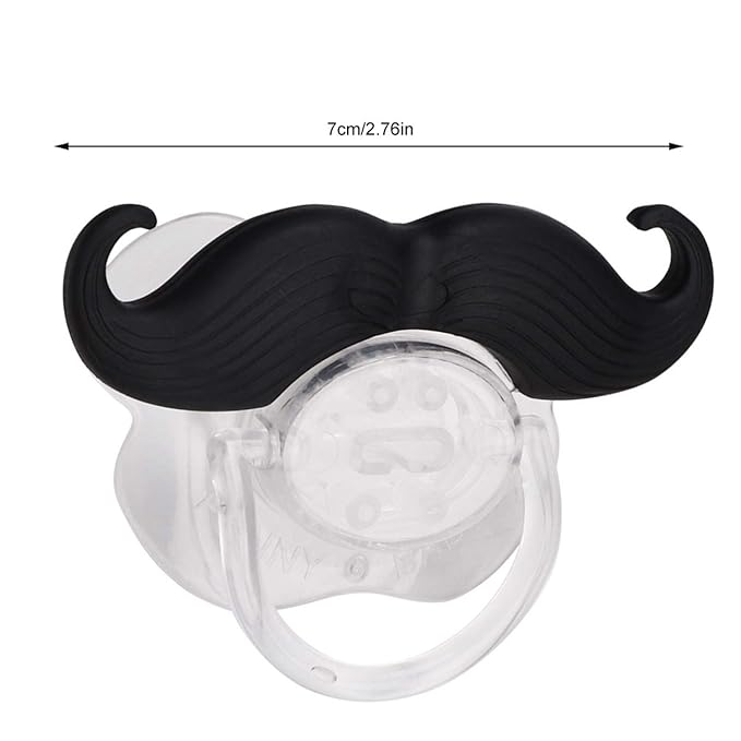 Baby Funny Pacifier Silicone Pacifier Food Grade Lips Portable Cute Pacifiers with Funny Beard Design for Child Kids Teeth Gift