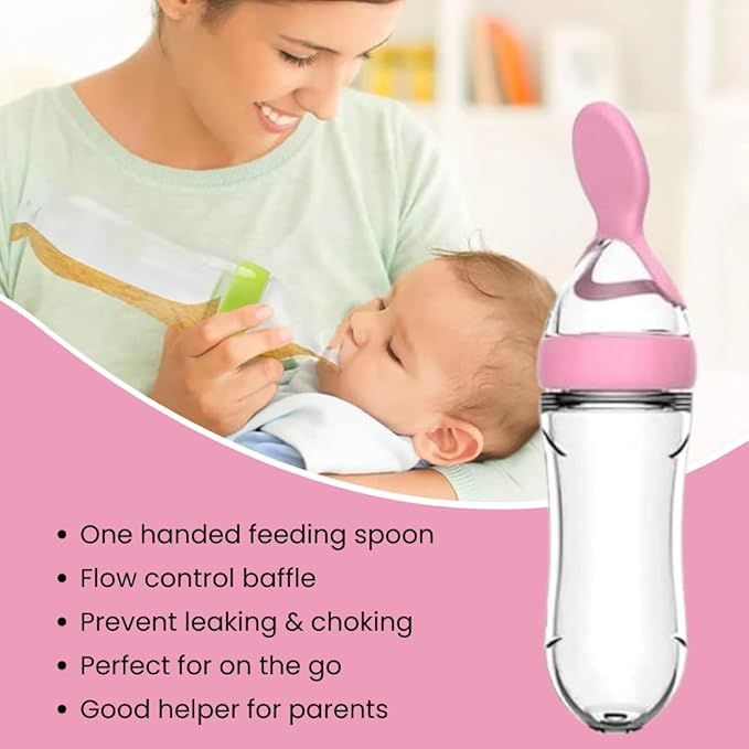 9-Piece Silicone Baby Fruit Feeder & Pacifier Set - Includes 2 Pacifiers, 1 Feeder Spoon, 6 Replacements (3 Sizes) - Pink