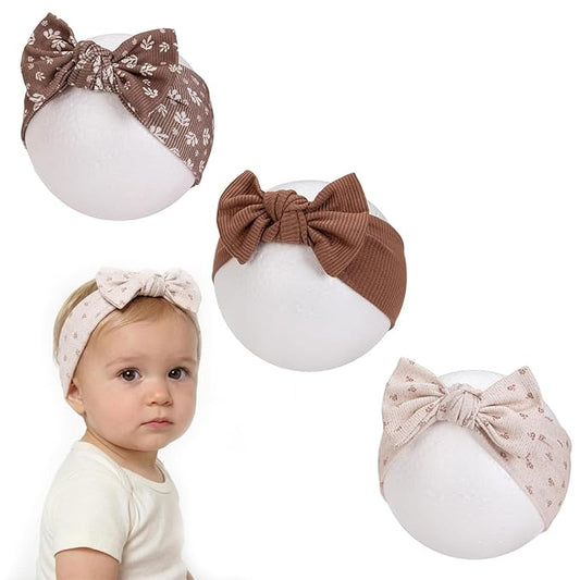 KIDOCHEESE Baby Girl Headbands with Bows Soft Elastics Hairbands Hair Accessories for Newborn Infant Toddler Kids
