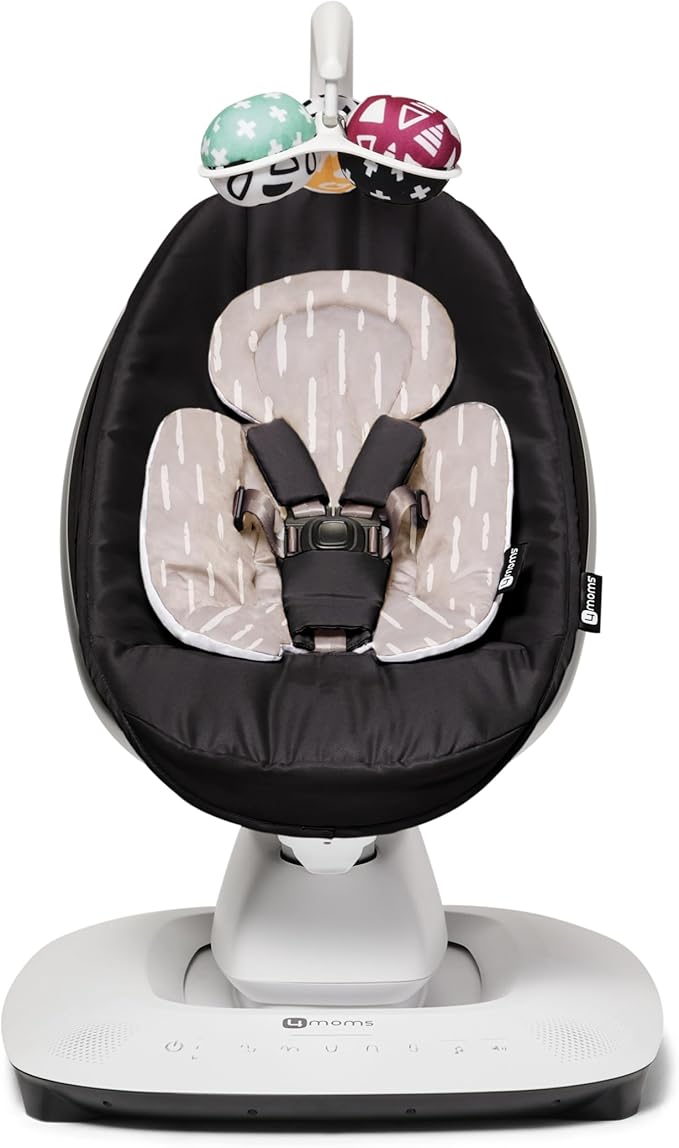 4moms RockaRoo and MamaRoo Infant Insert, Machine Washable, Soft, Plush Fabric, Reversible Design, Sand