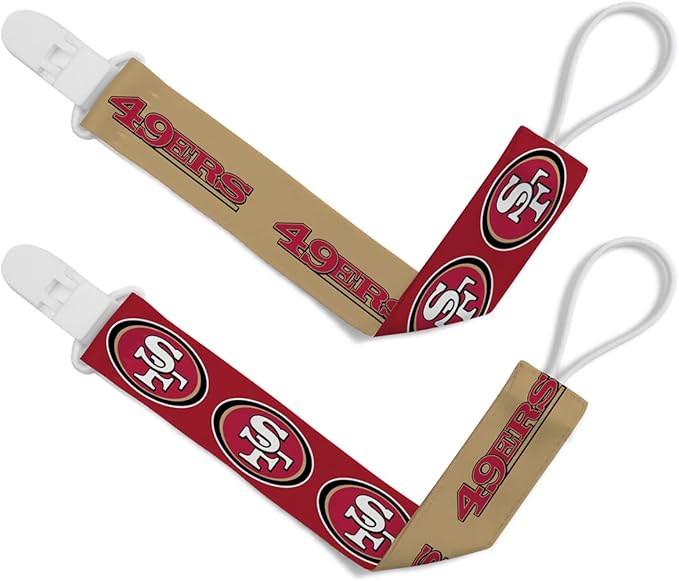 Baby Fanatic NFL Unisex-Baby 2-Pack Pacifier Clips