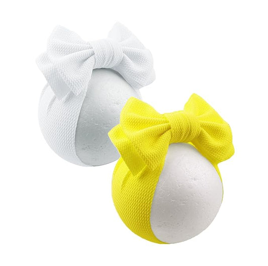 Bows for Baby Girls Headband, Newborn Bows Headbands Baby Hair Bows Hairbands Hair Accessories.(FD104-Yellow White)