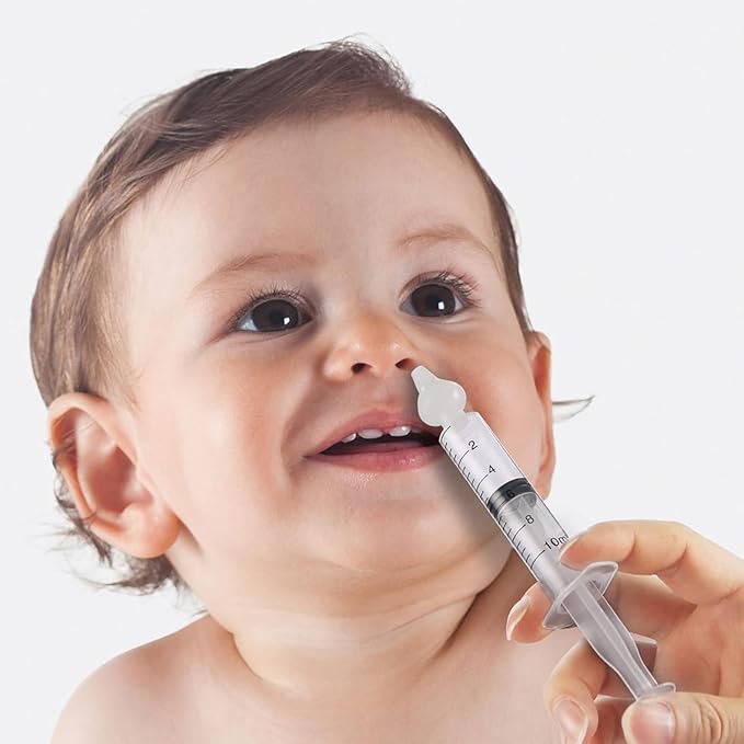 Nasal Syringe for Baby - 4PCS with Cleaning Tools - Safe Silicon Baby Nasal Aspirator Qucik Syringe Nose Cleaner Rinsing Tool for Baby/Infant/Kid (Yellow, 4PCS)