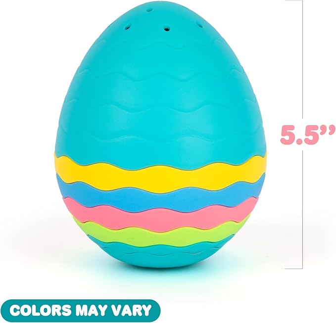 ArtCreativity Egg Stacking Bath & Pool Toys for Toddlers – 7-Piece Nesting Water Toy Set with Drainage Holes – Baby Bathtub & Pool Toy – Colorful Mold-Free Toys for Babies, Toddlers & Kids - Ages 1+