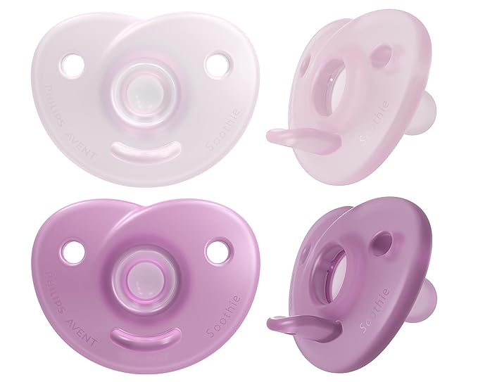 Philips Avent Soothie Heart Pacifier,Pink/Light Pink,0-3 Months,SCF099/42,4 Count (Pack of 10)
