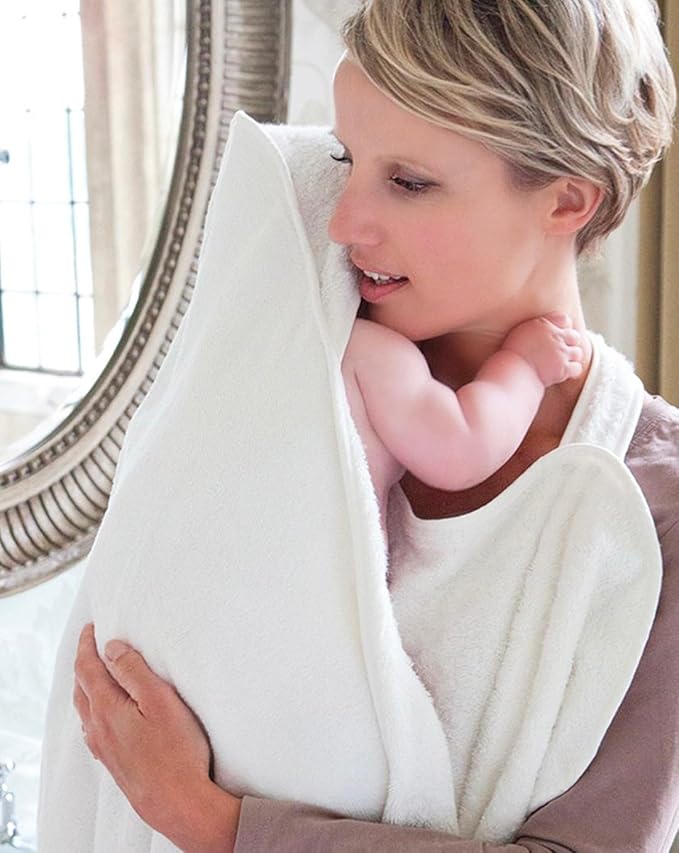 White Hands Free Baby Towel