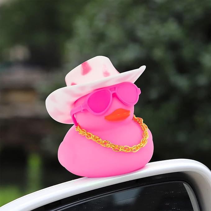 Wonuu Rubber Ducks - Pink & White, Car & Dashboard Decorations