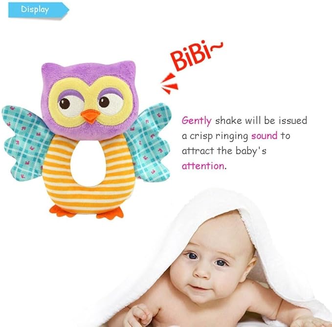 teytoy Owl Soft Rattle Toy for Over 0 Months
