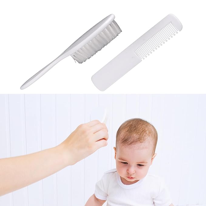 Soft Hair Brush & Comb Set Finest Bristles Baby Hair Brush Infant Body Massage Brush Bathtub Soothing Brush Travel Gear Baby Hairbrush Baby Hair Brush Set For Newborns Baby Hair Brush Soft Baby Hair