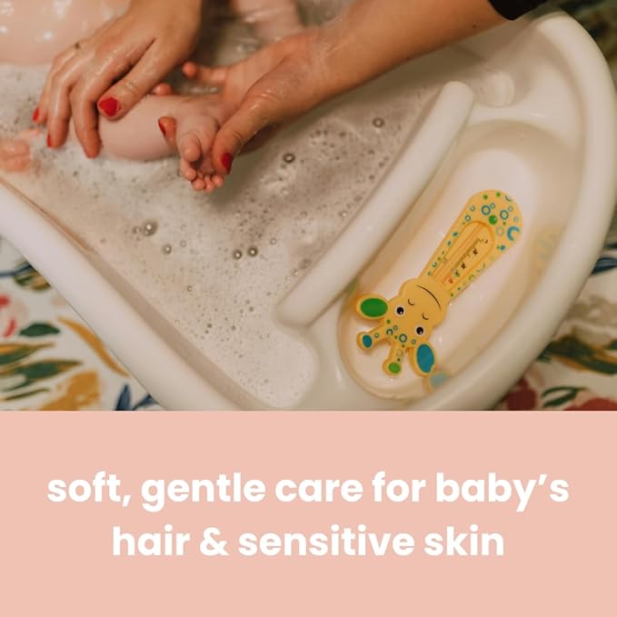 Organic Baby Shampoo and Body Wash, Tear-Free 2-in-1 for Sensitive Skin, Dermatologically Tested, Vegan, Rose Water, 13.5 Fl Oz