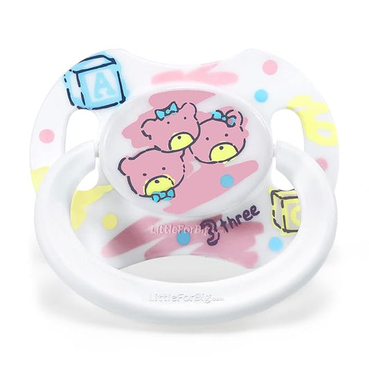 LittleForBig Bigshield Generation-II Adult Sized Pacifier White Vintage Bear Pattern