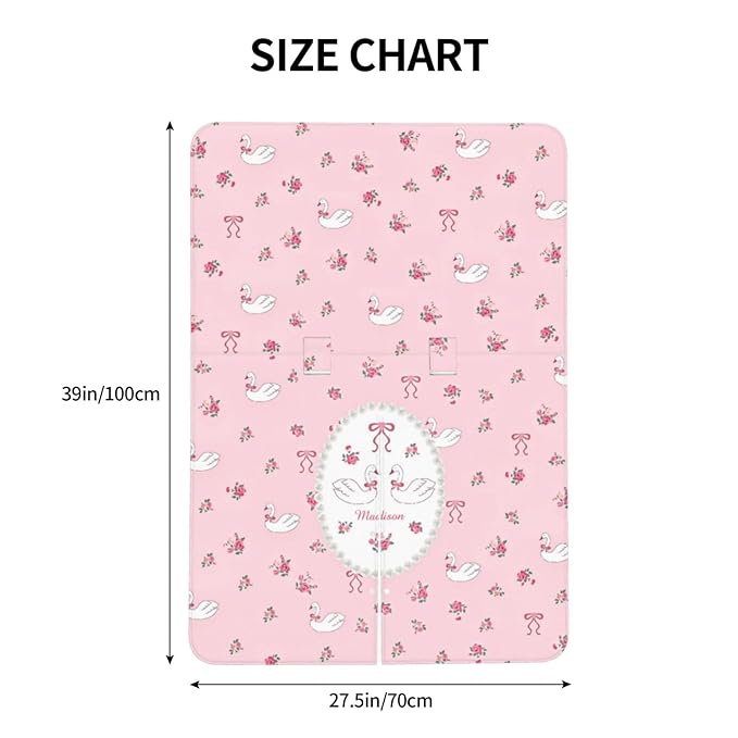 Custom Baby Car Seat Canopy with Name, Personalized Stroller Baby Car Seat Covers for Girls, Minky Nursing Carseat Cover for Breastfeeding, Car Seat Canopies for Infant Newborn(Swan Pink)