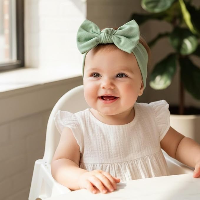 Baby Girl Headbands-Infant,Toddler Cotton Handmade Hairbands with Bows Child Hair Accessories