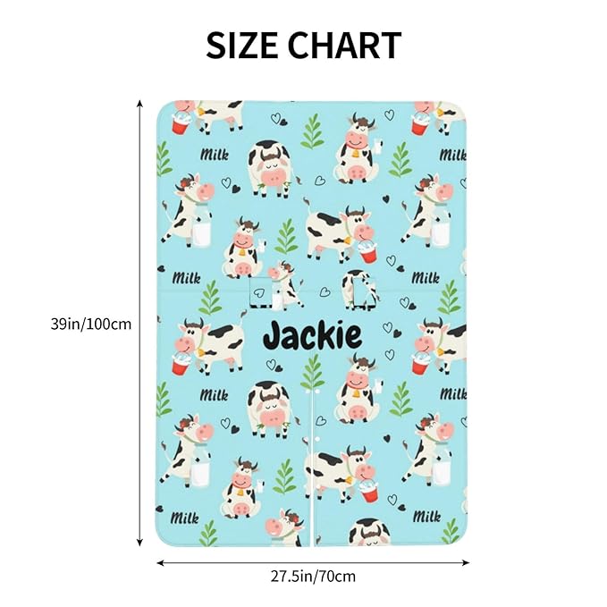 Custom Baby Car Seat Canopy for Babies with Name, Personalized Cute Cow Baby Car Seats Covers for Boys, Opening Minky Nursing Breastfeeding Stroller Cover Infant Carseat Canopies for Newborn