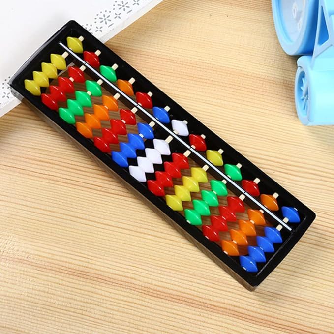 Toyvian 2pcs 13 Digits Rod Abacus Plastic Abacus Toy Kid Calculating Tool Math Teaching Aids for Kids Student (Assorted Color)