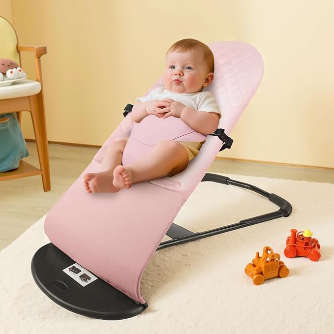 Fabric Seat for Bouncer, Replacement Cover for Baby Bjorn Bouncer Bliss, Soft Breathable Machine Washable (Pink, Cover Only)