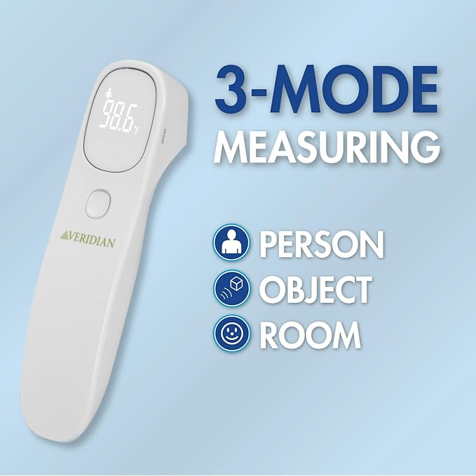 Veridian Non-Contact Thermometer LED Display 09-313 1 Each