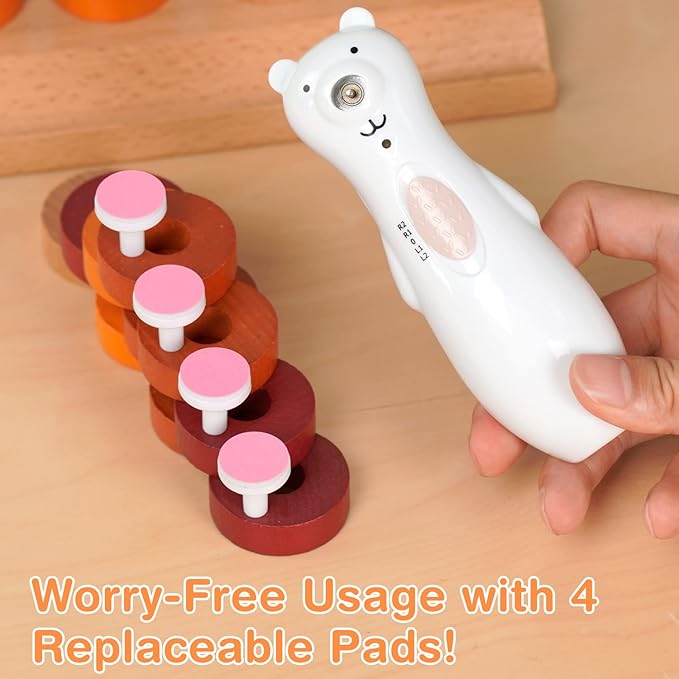 haakaa Electric Nail Trimmer Replacement Pads Baby Nail Trimmer Heads Compatible with All haakaa Nail Trimmers, Suitable for 0-3 Months, Pink