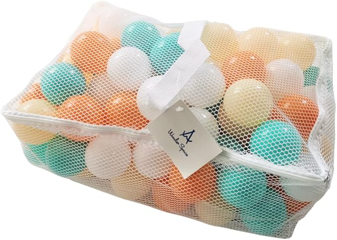 Wonder Space Soft Pit Balls, Chemical-Free Crush Proof Plastic Ocean Ball, BPA Free with No Smell, Safe for Toddler Ball Pit/Kiddie Pool/Indoor Baby Playpen