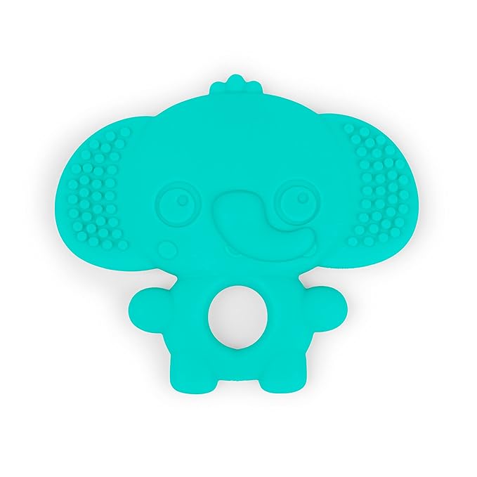 Bright Starts Gummy Buddies 3-Pack Textured Teethers - BPA-Free Elephant, Lion, Monkey - Unisex, 3 Months +