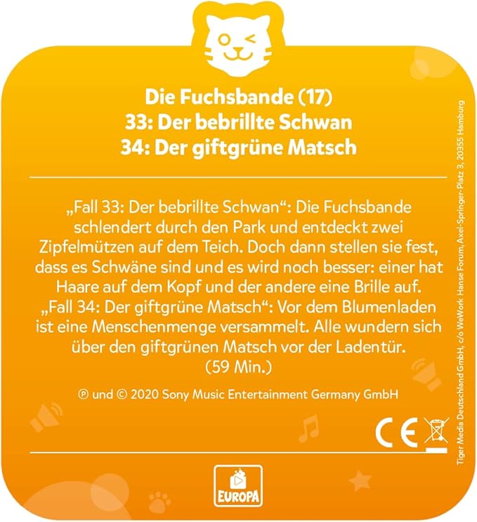 tigercard - Die Fuchsbande - Der bebrillte Schwan / Der giftgrüne Matsch