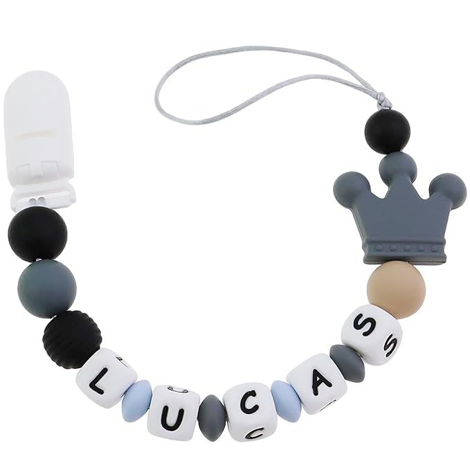 Personalized Pacifier Clip with Name,Baby Pacifier Clip Gift-Custom Pacifier Clip with Name Pacifier Holder Clip