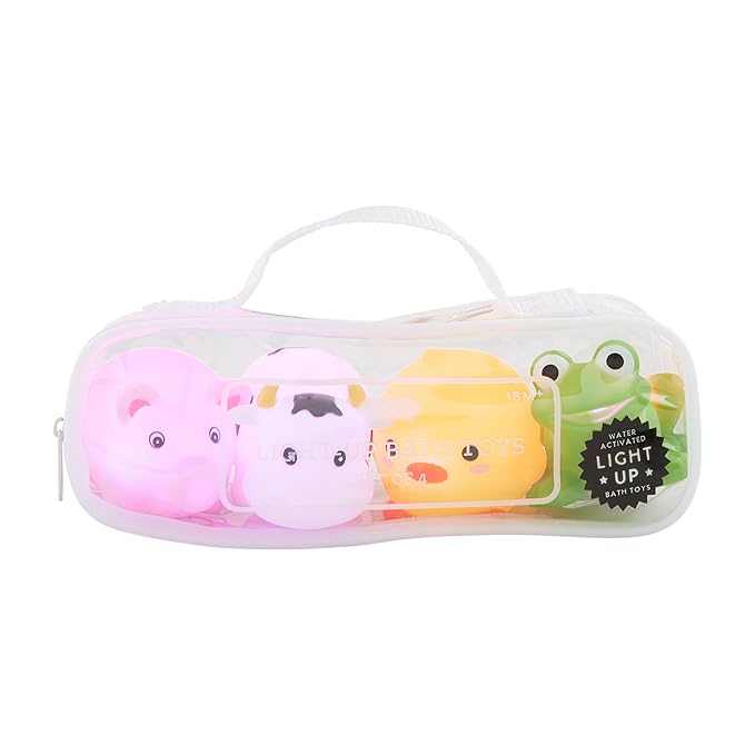 Mud Pie Kids Light Up Farm Bath Toys; Approx 2" X 2"