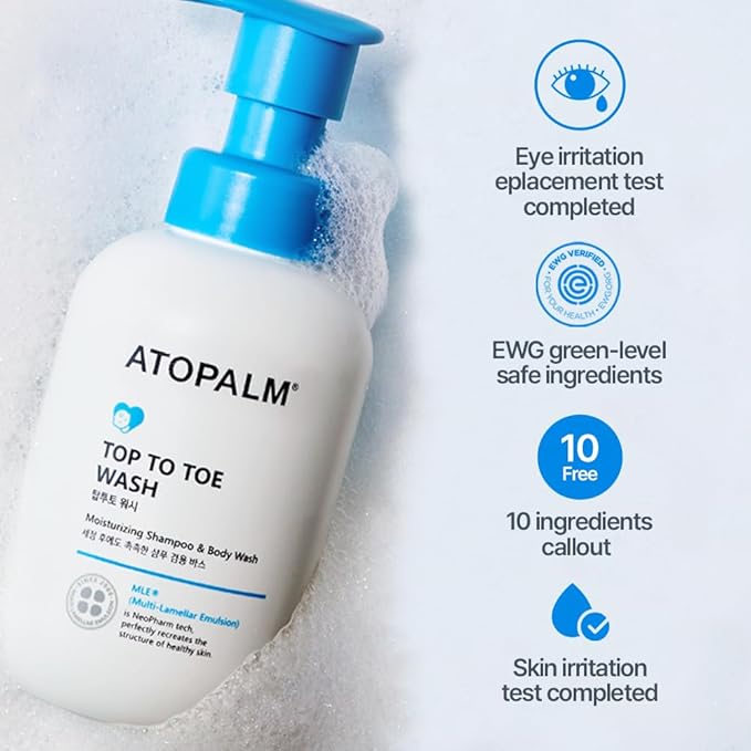 ATOPALM MLE Lotion and Top to Toe Baby Wash Bundle