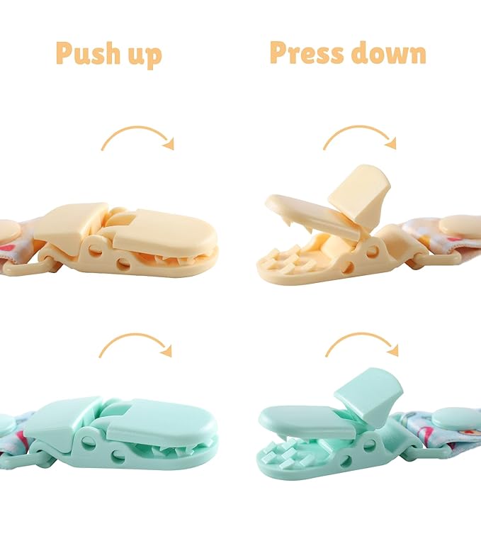 CutiePlusU Adult Pacifier Clip Adult Size Anyard Holder Clips 2 Pack-Pet Series