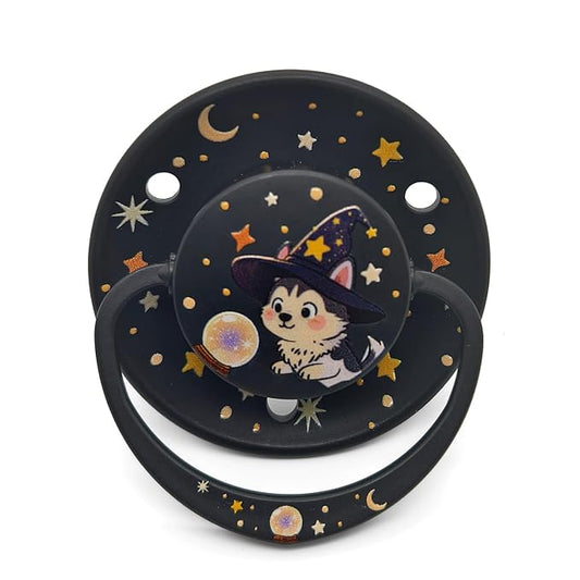 Cute Adult Size Pacifier: Big Shield Paci for Anxiety with Paci Clips - Soft Silicone Large Nipple for Sleep