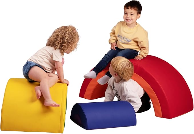 Schooled Arc Rainbow Climber Playset - Soft Play Activity Set for Toddlers - Children's Indoor Gym for Preschools daycares and Homes