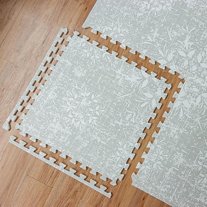 Baby Play Mats for Floor - Eden (6x10ft) - Premium EVA Foam Play Mat for Babies & Toddlers - Perfect for Tummy Time, Crawling, Playroom - Stylish & Comfortable Kids Play Mat