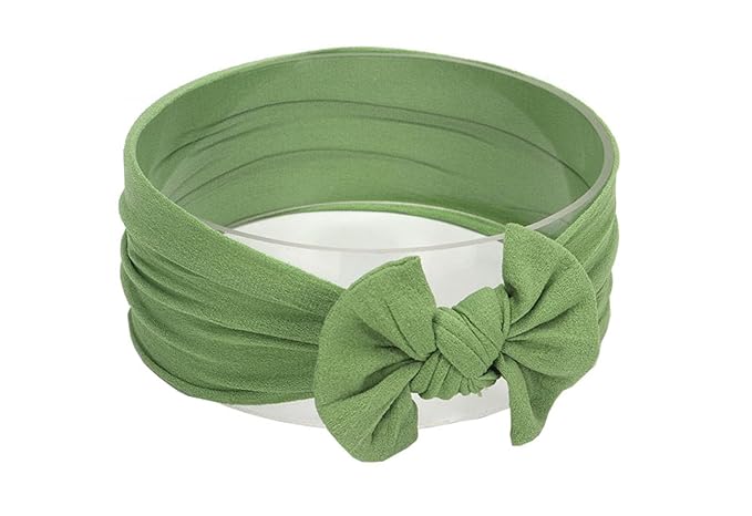 Baby Girl's Toddler Bow Knot Headbands Soft Nylon Headband for Daily Life Birthday Party Photography (Green)