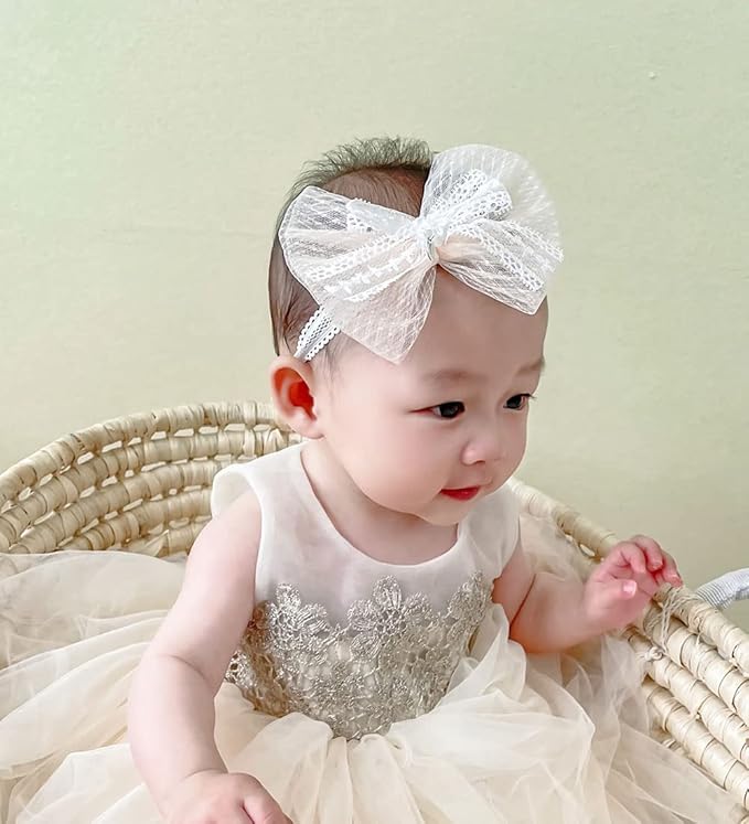 Bethynas Baby Girls Cute Bow-knot Headband Soft Lace Floral Hairbands Newborn Infant Toddlers Kids Hair Accessories (Style 5)