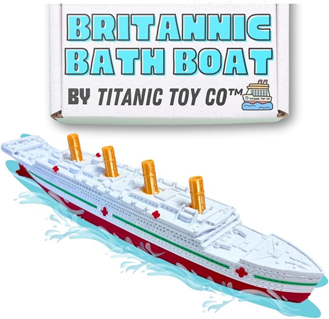 Britannic Bath Boat and Pool Toy by TitanicToyCo, RMS Titanic Toys for Kids, Historically Accurate Titanic Toy, Titanic Ship, Titanic Cake Topper, Titanic Figurine