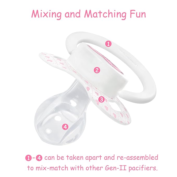 LittleForBig Bigshield Generation-II Adult Sized Printed Pacifier Blushing Baby Pattern
