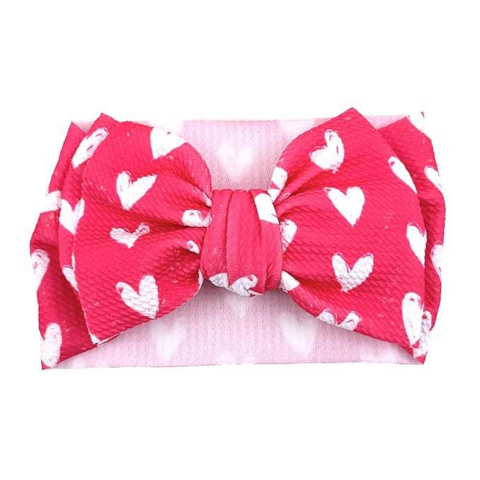 Baby Headbands Valentine's Day Baby Bows Stretchy Red Headbands for Newborns Infant Cute Hair Accessories (PR21)