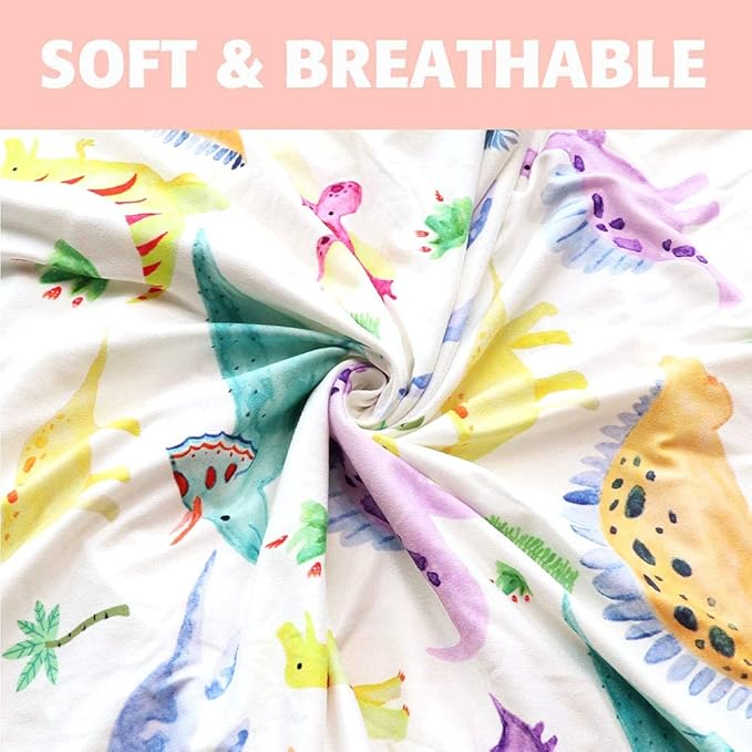 Baby Lounger Cover, Dinosaur Infant Padded Loungers Cover, Removable Infant Lounger Slipcover for Baby Boys Girls, White (Lounger not Included)