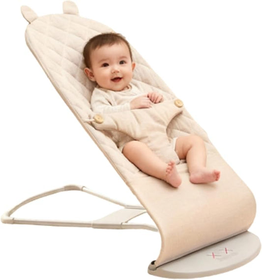 Linen Bouncer Cover – Compatible with BabyBjorn Bouncer, 100% Korea-Made Linen, CPSIA Tested, Machine Washable (Cover Only)